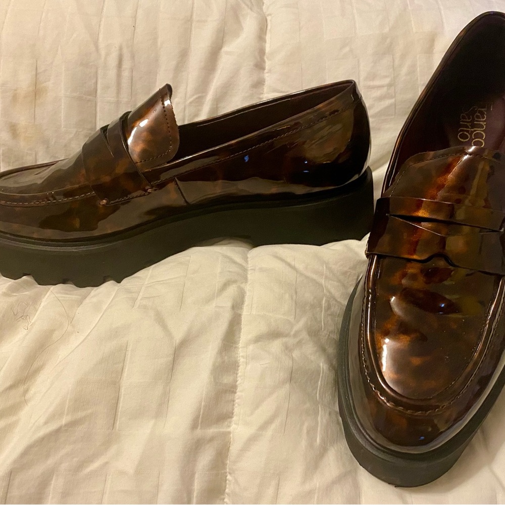 Womens tortoise-Brown Loafers